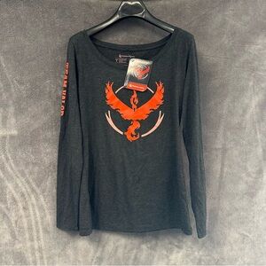 Pokemon Black and Red Long Sleeve Tee